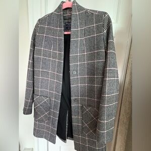 Abercrombie & Fitch Plaid Wool Coat